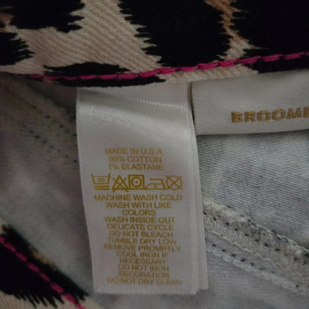 NWT Kate Spade Broome Street Leopard Print Skinny Jeans 27